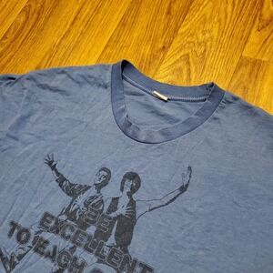 Vtg Bill & Teds Excellent Adventure Shirt‎ Adult Blue Be Excellent To Each Other